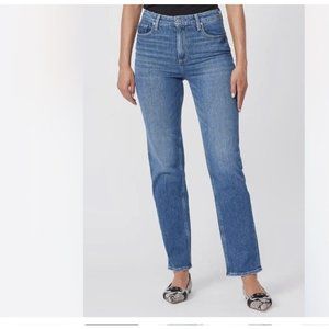 Paige Stella High Rise Straight Leg Jeans Roadhouse Blue Medium Wash Size 27
